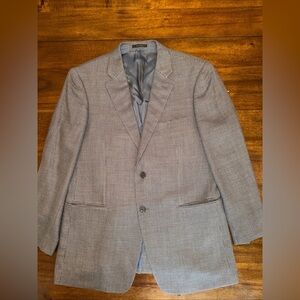 John Nordstrom Men’s Gray Tweed Silk & Wool Blend Jacket Sports Coat Lined 42R